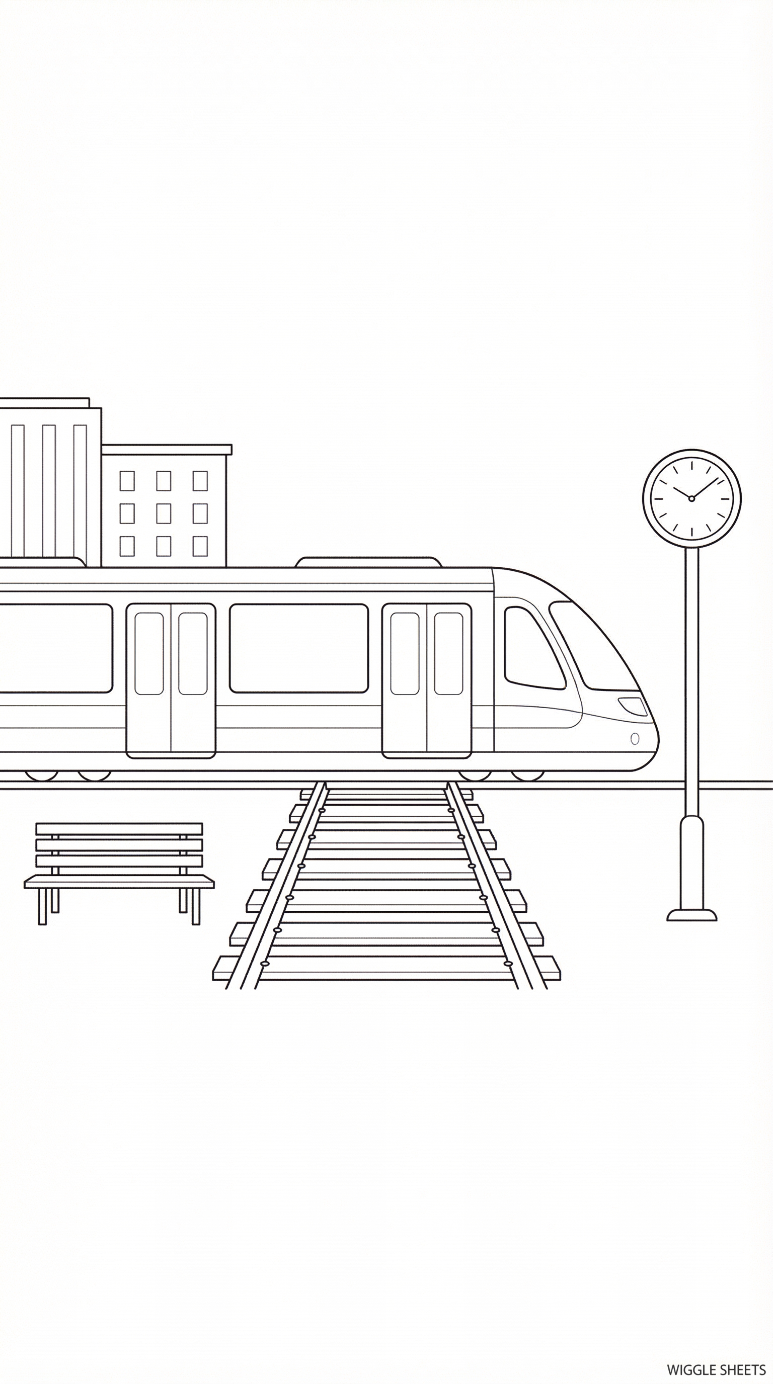 Metro Train Side Coloring Page